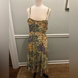 Rails spaghetti strap long colorful dress